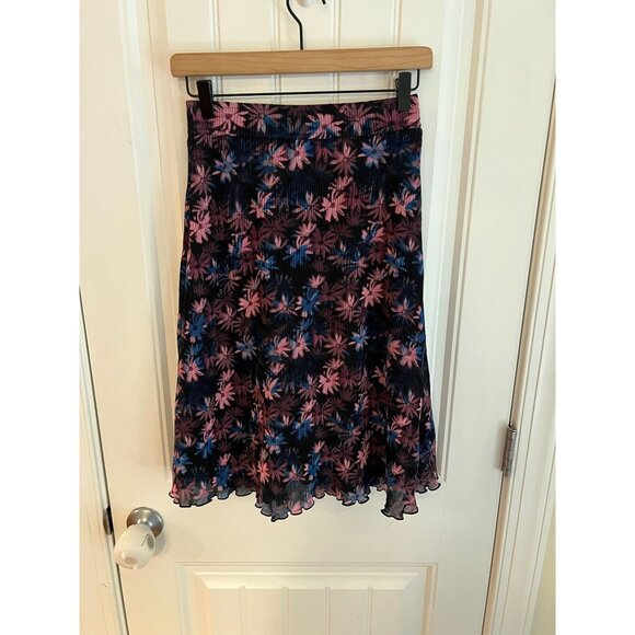 Ganni Women's Floral Pleated Skirt Sz 36‎ Small 4 - Picture 2 of 6